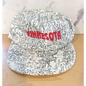 Vintage Minnesota Map Print Snapback Hat USA Made All Over Print Cap